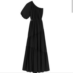 Cuyana one shoulder maxi dress
